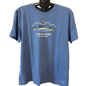 Life Is Good "On The Lake" Men's T-Shirt Size Large NWOT